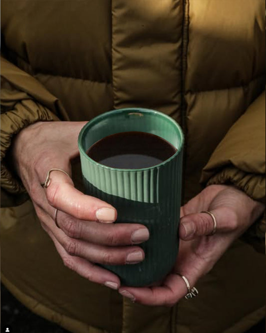 Tall mug Column | green