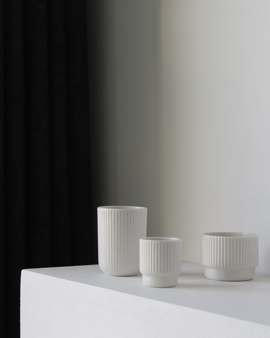 Cappuccino mug Column | white
