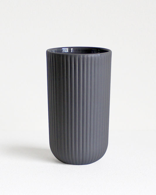 Tall mug Column in dark grey by Archive Studio with minimalist design