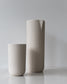 Column carafe in sand, handmade stoneware with glazed interior and unglazed exterior, side view, Archive Studio