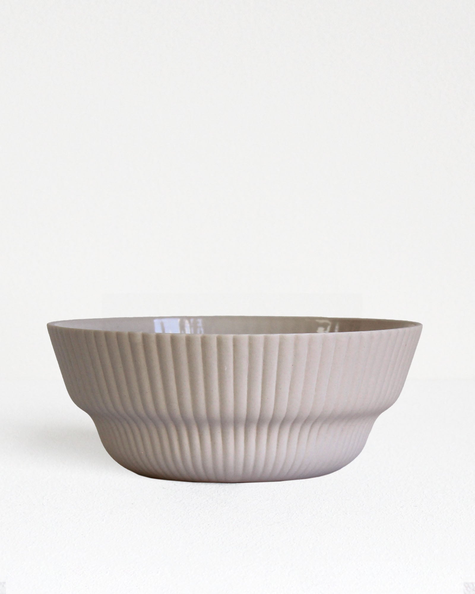 Column Collection stoneware bowl in sand tone with minimalist design