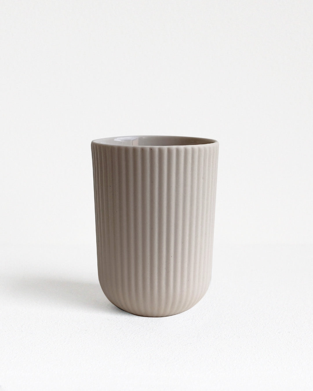 Column Collection coffee mug in sand tone made of stoneware with minimalist design