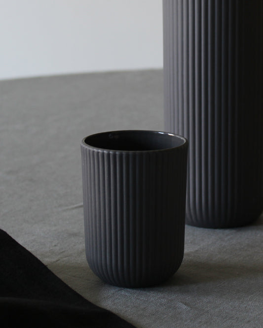 Dark grey Coffee mug Column by Archive Studio, modern and timeless design
