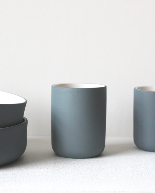 Teal and white Coffee mug Fundament by Archive Studio, modern and timeless design