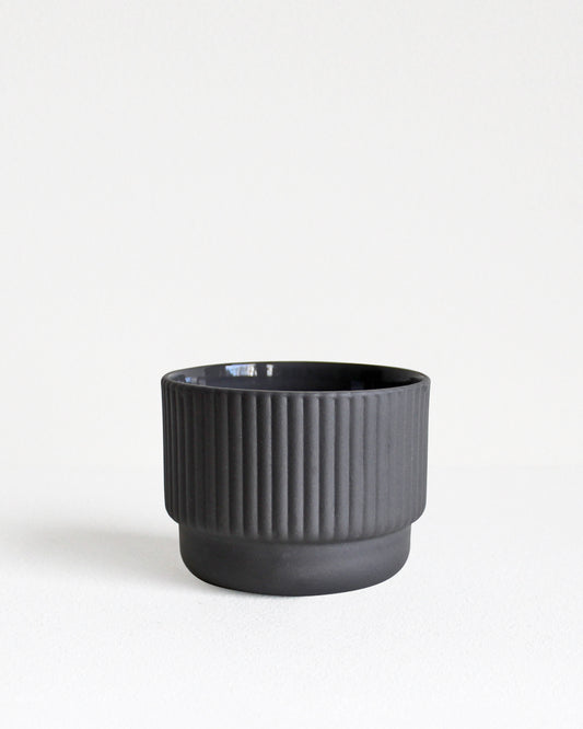 Cappuccino mug Column in dark grey by Archive Studio with minimalist design