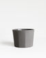 Light grey Segmented cappuccino mug with glazed interior and textured exterior