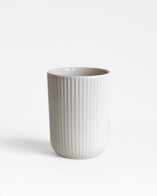 Coffee mug Column in white by Archive Studio with minimalist design