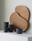 Minimalist dark grey Cappuccino mug Column by Archive Studio on table