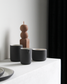 Dark grey and white Cappuccino mug Fundament filled with cappuccino by Archive Studio