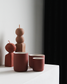 Minimalist terracotta/white Espresso cup Fundament by Archive Studio on table