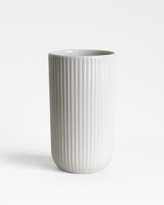 Tall mug Column in white by Archive Studio with minimalist design