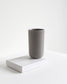 Light grey tall ceramic mug from the Column collection with tactile finish