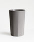 Tall stoneware mug Segmented collection in light grey with textured exterior and glazed interior